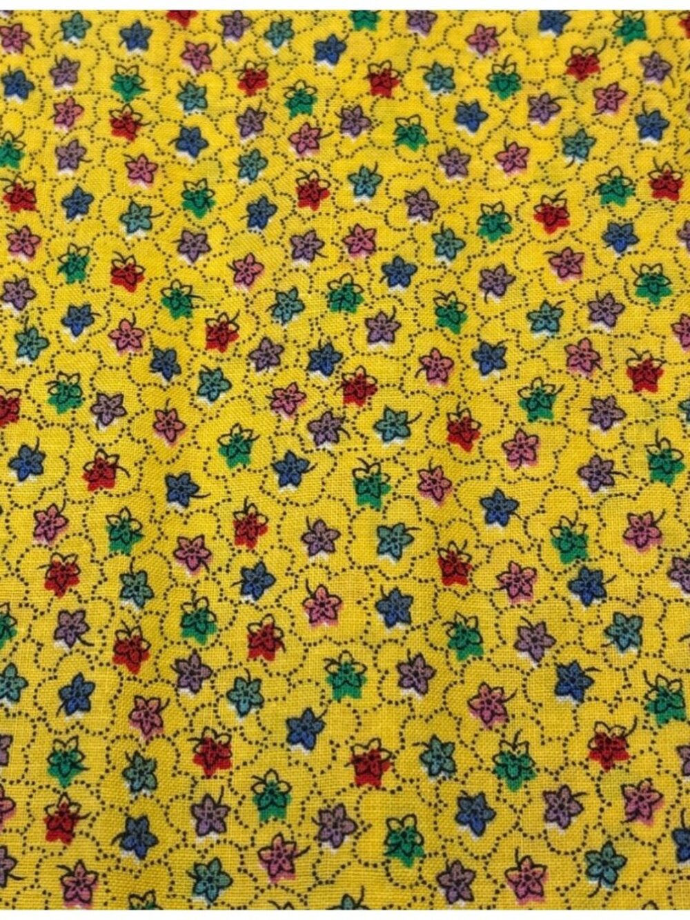Concord Fabrics Yellow Floral Cotton Fabric 44" x 14" Kesslers